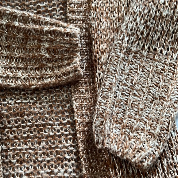White/Brown Warm & Cozy Cardigan - Long - Picture 3 of 4